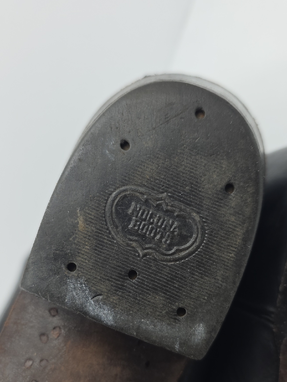 Vintage Nocona Made in USA Black Leather Western Cowboy Boots Men's Size 10.5 - Picture 16 of 16
